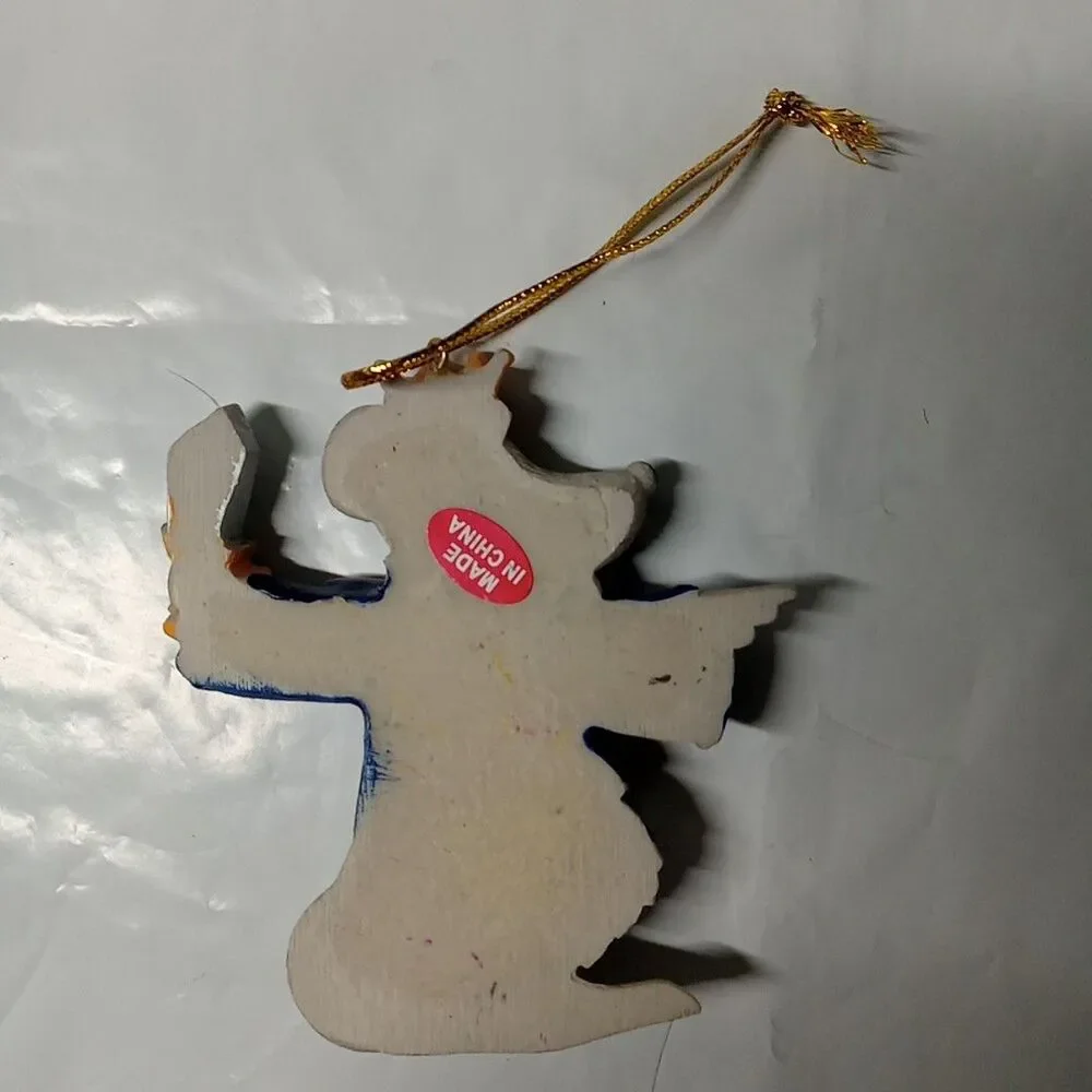 Rat Ornament  With Blue Shirt And Crown  3.5 Inches